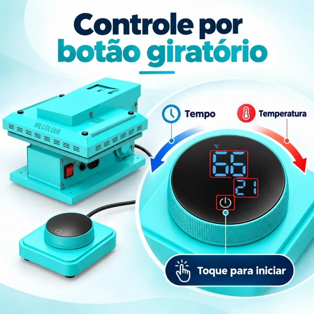 Prensa Térmica Automática Mecolour 23x30cm Sublimação Dtf Vinil — imagem 2 de 2