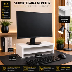 Suporte Monitor 50cm Ergonômico Escritório Gamer