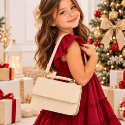 Bolsa Feminina Infantil Transversal com Alça De Mão Presente Infantil