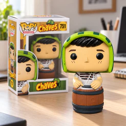 Boneco Pop Chaves Colecionável Barril Miniatura Personagem Série Clássica Decoração Geek Presente