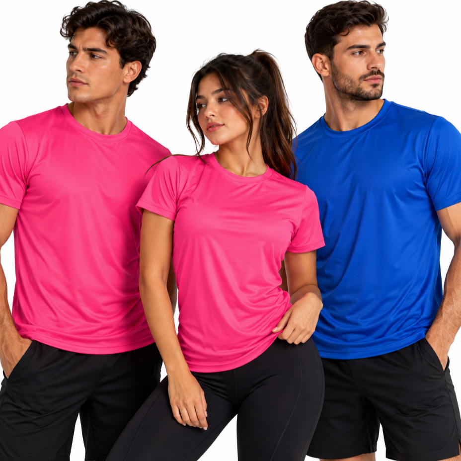 3 Camiseta UNISSEX Dry Fit Academia Fitness Não Esquenta Secagem Rápida Treino Corrida Confortável