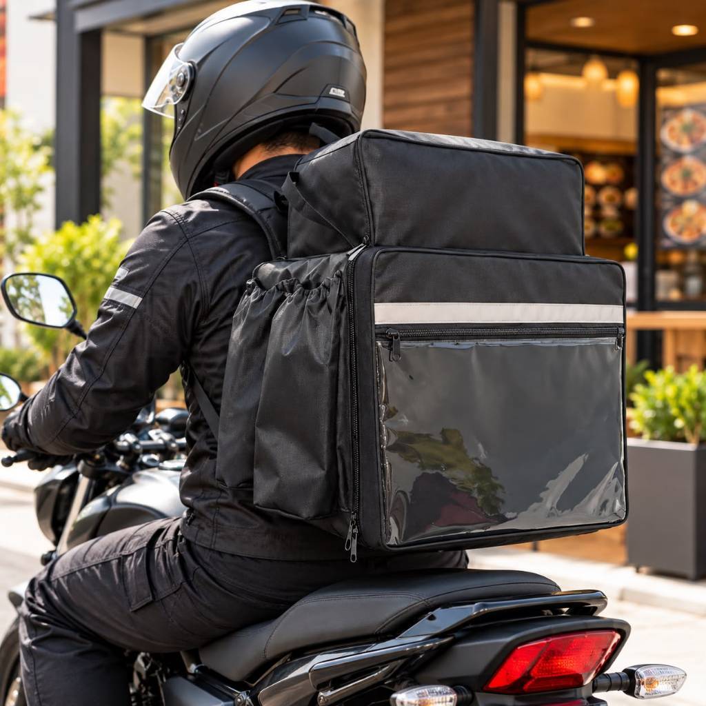 Capa para Mochila Bag Nylon Delivery Restaurante Alça Reforçada Motoboy - Térmica Sem Isopor