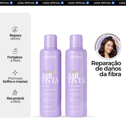 Kit Shampoo e Condicionador Limpeza Suave e Cuidado Reparador Para Maciez e Redução do Frizz - Bruma Ametista
