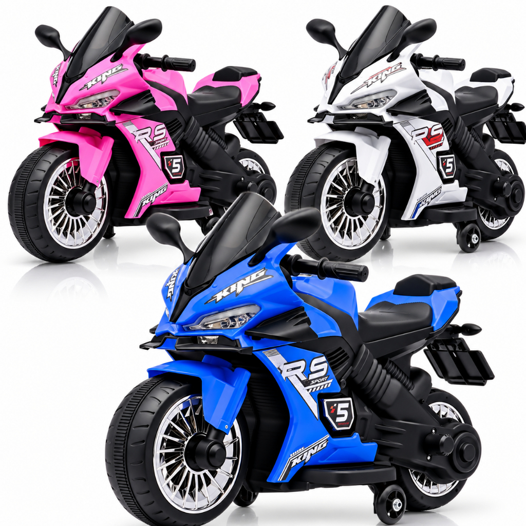 Mini Moto Elétrica Infantil 6V Bateria Recarregável Esportiva Com Luz e Som