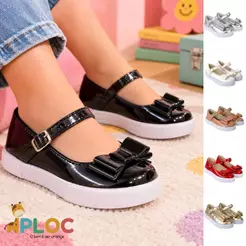 SAPATILHA INFANTIL MENINA BONECA PLOC VERNIZ 02 CONFORTO E ESTILO ANATÔMICO