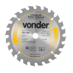 Serra Disco Madeira Vonder Lamina Serra Circular Widea 7.1/4 X 20mm 24 Dentes