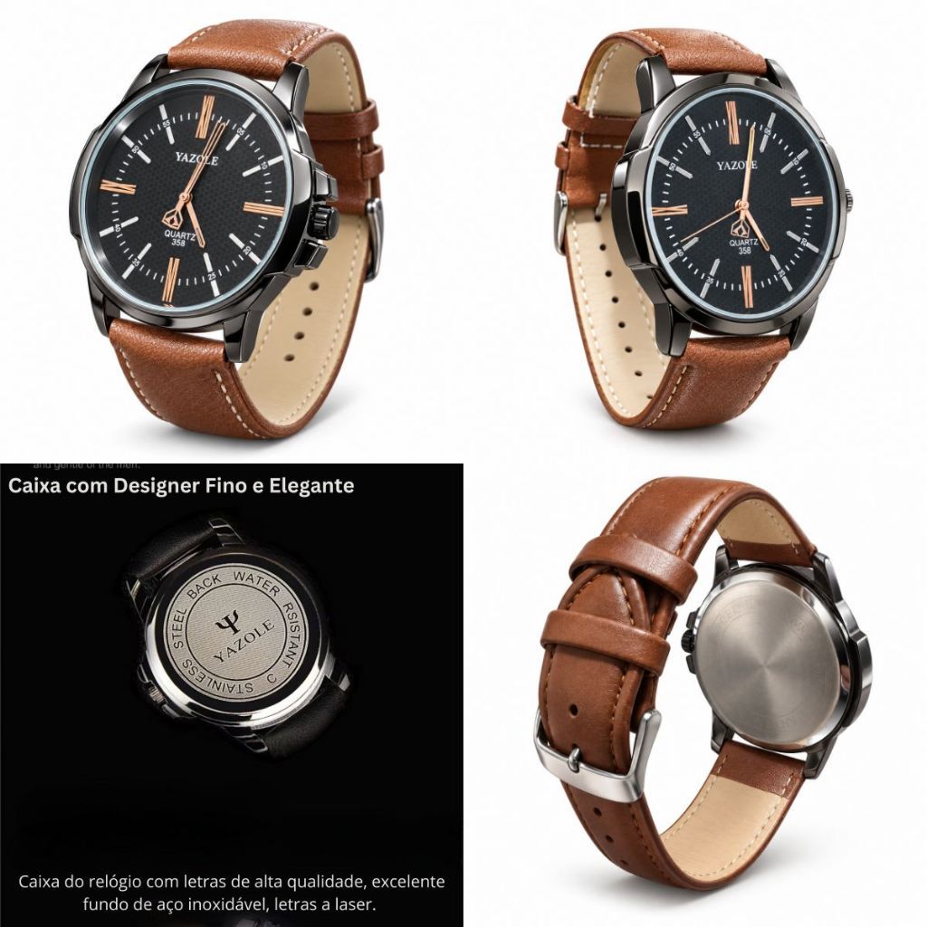 Relogio de Pulso Masculino Social Classico Para Homens Negocio Exclusivo Original — imagem 2 de 2