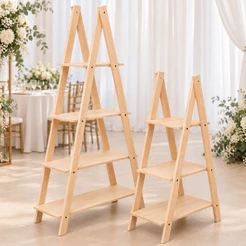 Kit 2 Escadinhas Decorativas Madeira Mdf | Expositor para Doces, Lembrancinhas, Casamento, Festa e Eventos