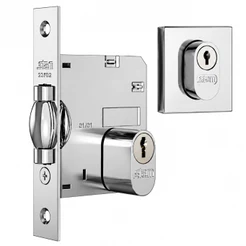 Fechadura Rolete Stam 1005 para Porta Pivotante Acabamento Inox