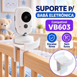Suporte Babá Eletrônica para Berço – Monitor de Bebê VB603 Resistente com Encaixe Firme