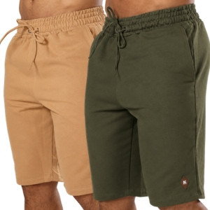 Kit 2 Bermudas Masculinas Moletom Casual Verão Dia a Dia Short Moletom Carca Masculina Homem