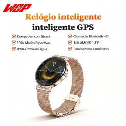 WGP Smartwatch Relógio Inteligente Feminino 1.43''AMOLED A tela Chamadas Bluetooth IP68 à Prova de água Saúde mulheres