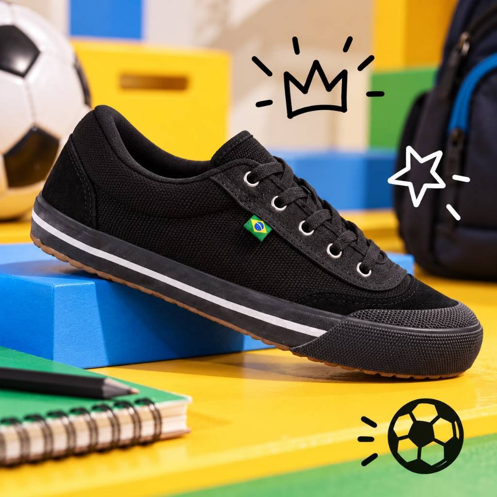Chuteira Futsal Infantil Pro Super Leve Resistente Salão Futebol Quadra Original