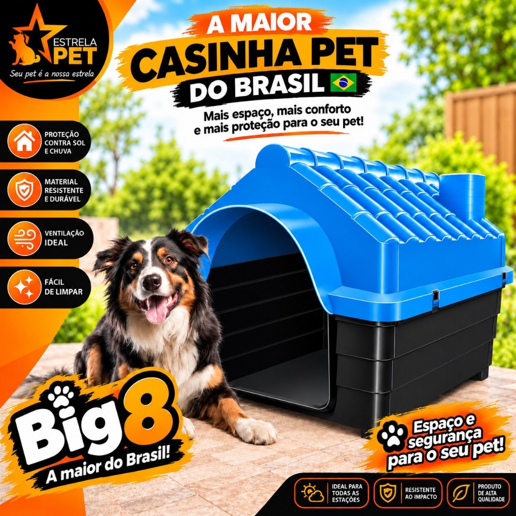 Casinha Big House N8 P/cães Grande Porte Mansão Pet mec Pet — imagem 2 de 2