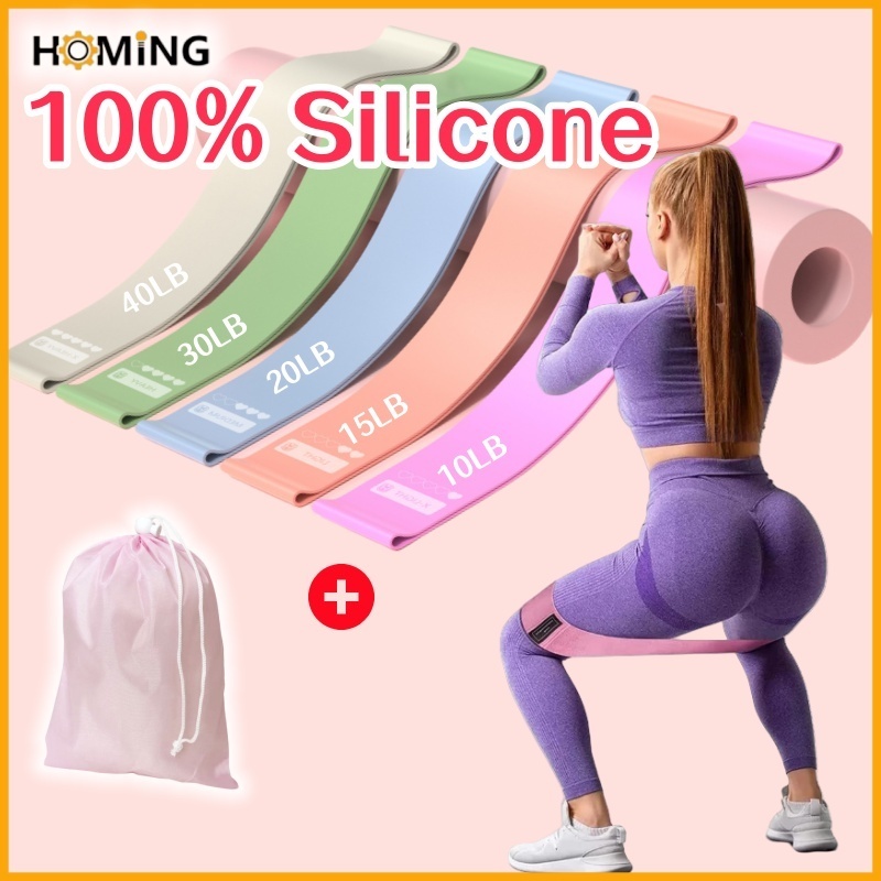 Kit 5/10 Faixas Elásticas de Resistência Fitness Treino Academia Yoga Pilates-Entrega Rápida
