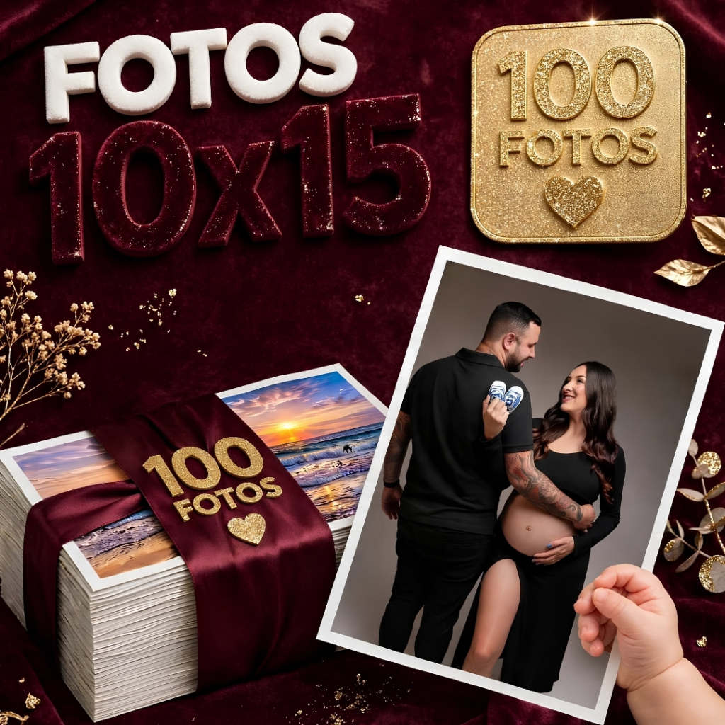 Revelação de Fotos 10x15 cm | Combo 05 a 100 Fotos do Celular | Papel Fotográfico | Cores Vivas e Impressão Profissional