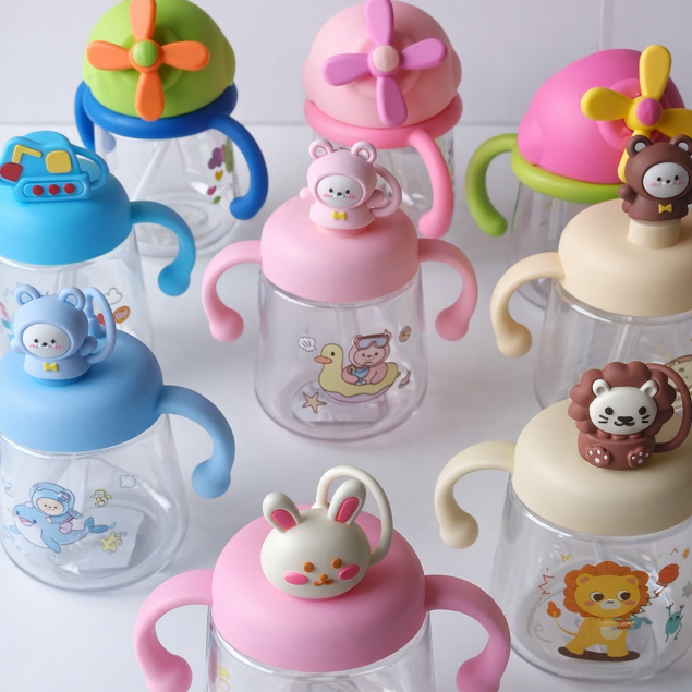 Copo Garrafa Transição Infantil Bico de Silicone com Alça e Tampa em Oferta na Shopee