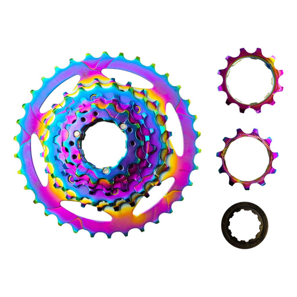 k7 Cassete Bike Camaleão 8v 11x34d Mega Range Shunfeng Rainbow em Oferta na Shopee