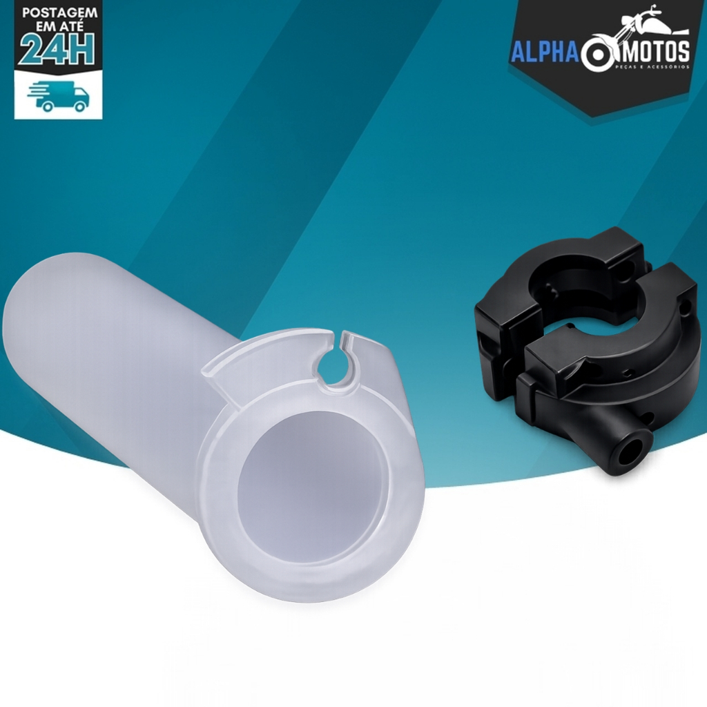 Roldana e Carcaça do Acelerador Cg Start Cargo Titan Fan 125 150 Ybr Factor Yes - Punho Manopla