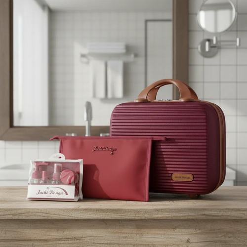 Kit Completo Viagem Jacki Design – Frasqueira + Necessaire Envelope + Frascos em Oferta na Shopee
