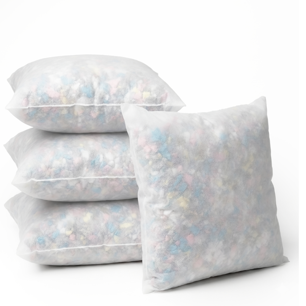 Kit 4 Refis Para Capa de Almofada 50x50cm Floco de Espuma – Enchimento Macio e Volumoso - Envio Full