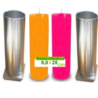 Forma Cilíndrica 8,0 x 25 p/ Vela Artesanal votiva Kit 2 Peças em Oferta na Shopee