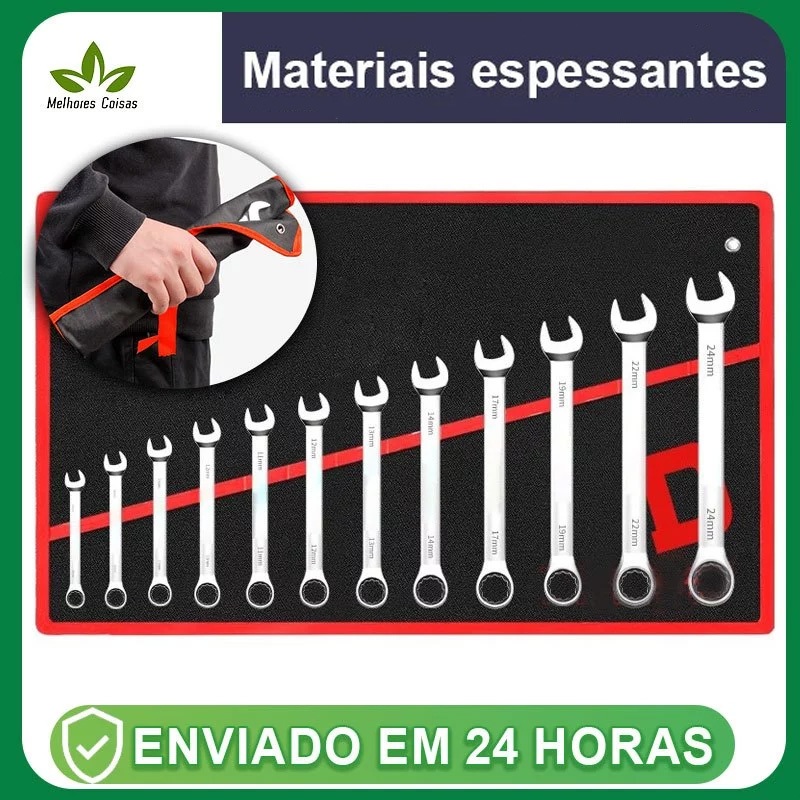 Jogo Chave Combinada Boca Estrela  Profissional combinação de aço carbono Chave fixa em Oferta na Shopee