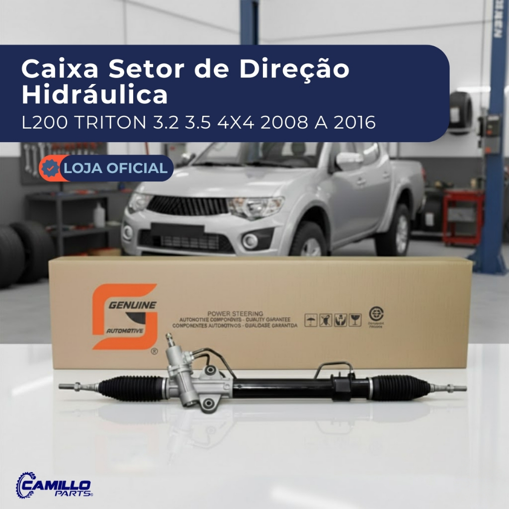 Caixa Direção Hidráulica L200 Triton 4x4 3.2 / 3.5 de 2008 a 2016 Genuine Automotive