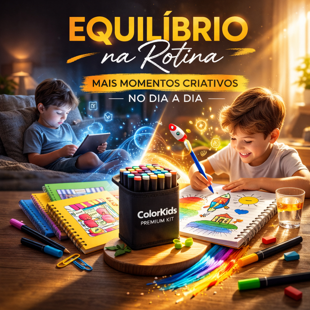 Kit Livro de Colorir Infantil + 36 Canetinhas Hidrográficas Estojo Organizador | Atividade Educativa +3 Anos