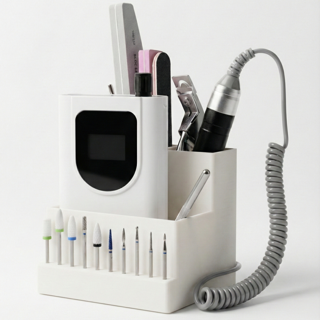 Organizador de Brocas e Motor de Lixa Profissional – Suporte Porta Lixa Elétrica Nail Designer em Oferta na Shopee