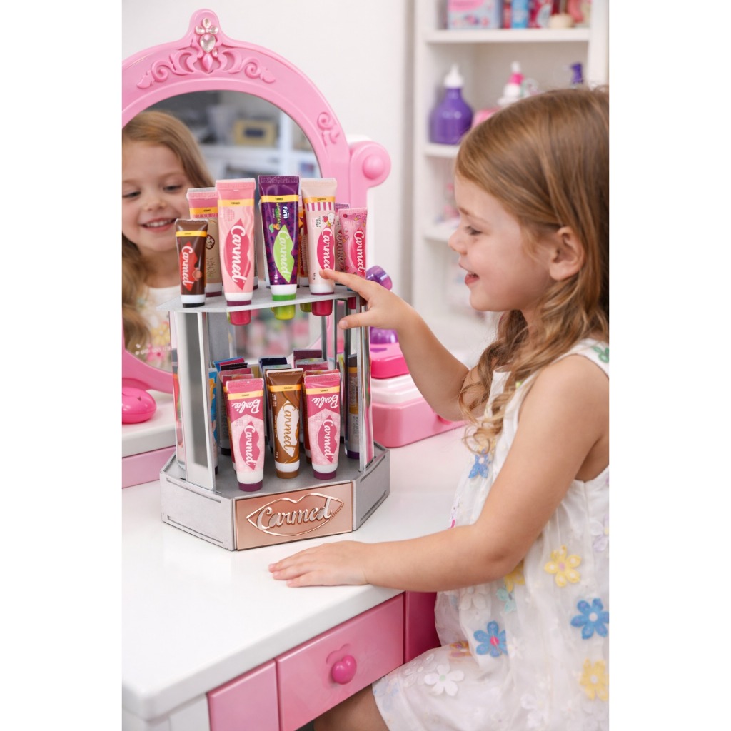 Suporte Expositor Organizador Para 42 Gloss Carmed MDF com Espelho Acrílico