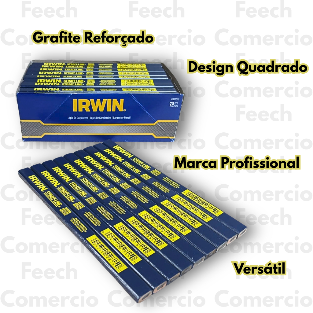 Lapis Com Grafite Reforçado De Madeira Robusta para Pedreiro Carpinteiro Marcineiro Construção Civil em Oferta na Shopee