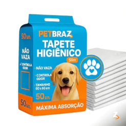 Fralda Pet Tapete Higiênico Descartável 60x60 cm Para Cachorro Xixi Absorvente Treinamento Filhote