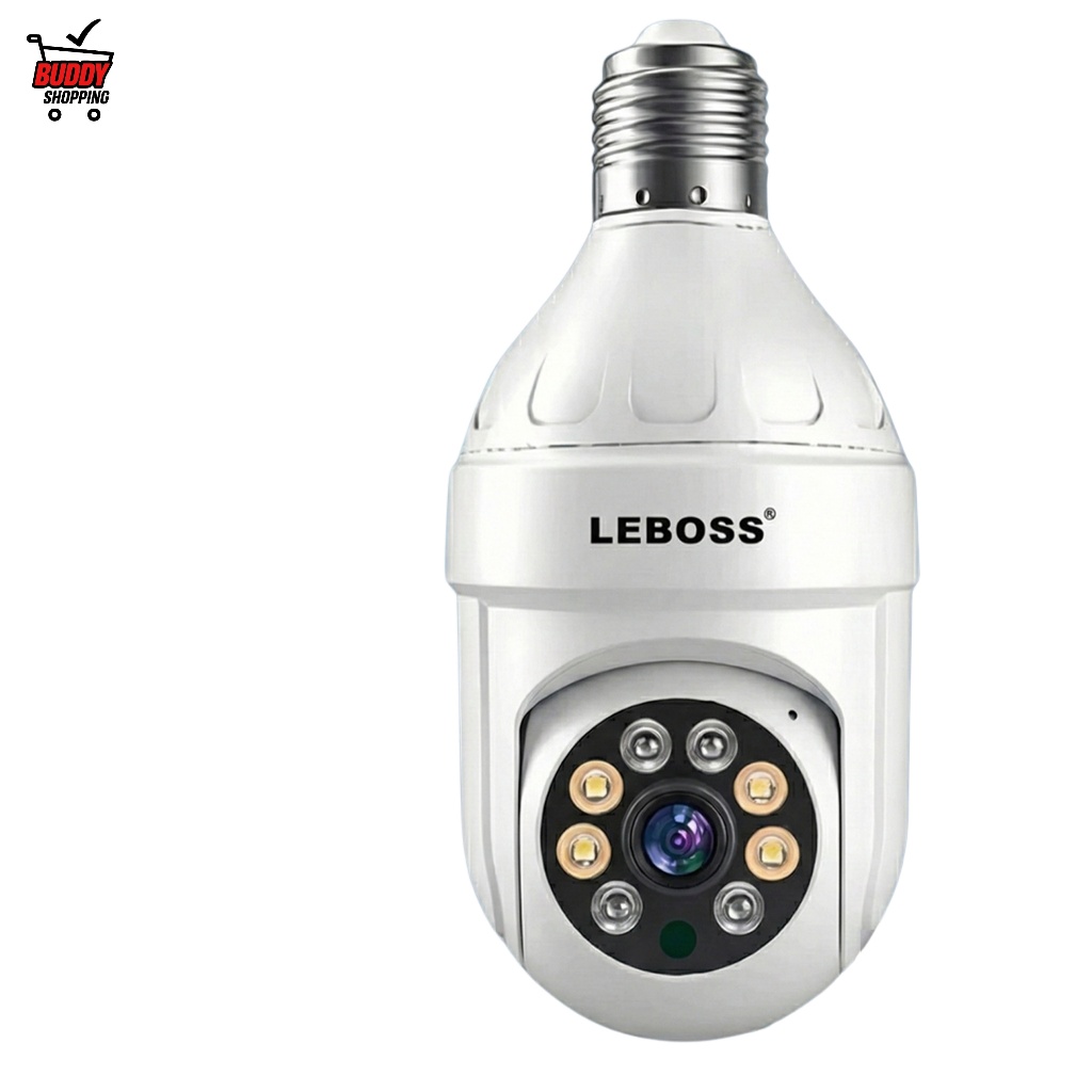 Leboss Câmera IP Segurança Formato Lâmpada LB-CA219 WiFi 2.4Ghz Visão Noturna PTZ App Yoosee