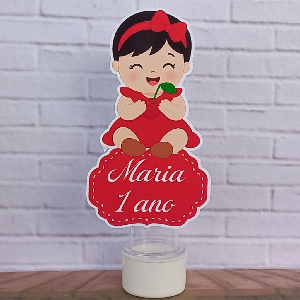 Kit Aplique 3D para Tubete - Emilly vick - Personalizado - Lembrancinha Aniversário Infantil/ Decoração de mesa