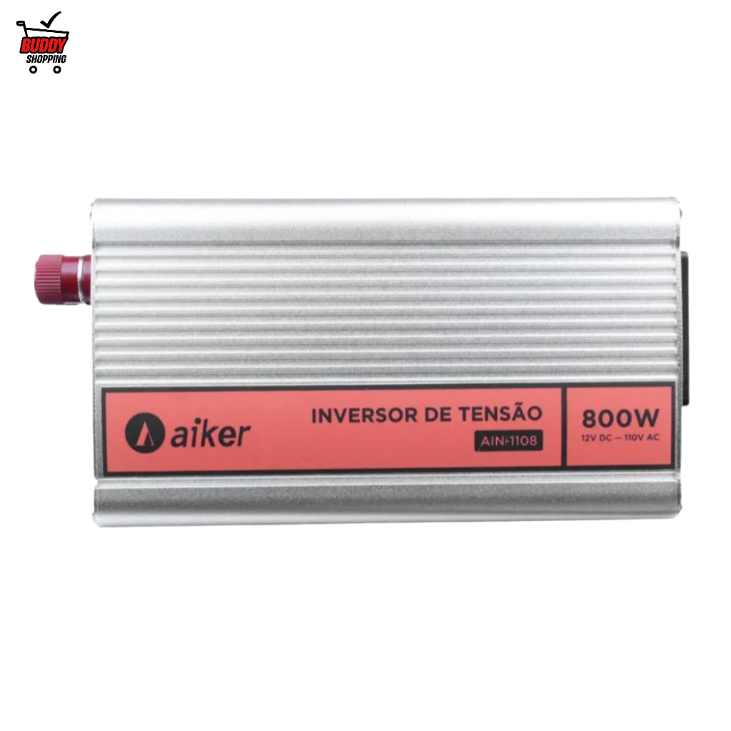 Inversor De Tensão Automotivo AIN-1108 AIN-1208 800W 12V Para 110V Ou 220V USB Display Digital Novo em Oferta na Shopee
