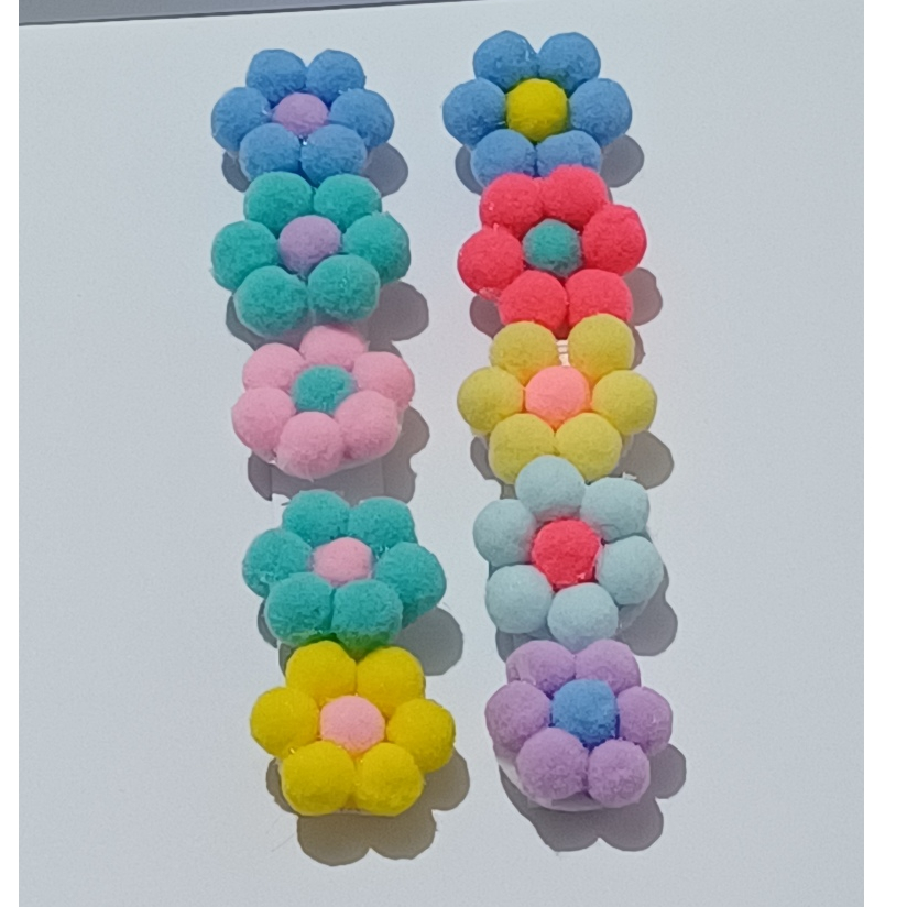 20 Florzinhas de Pompom Pet - Laço Pet - Penteados banho e tosa - Sortido