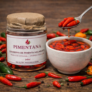 Conserva de Pimenta Malagueta Artesanal | Pimentas Selecionadas em Oferta na Shopee
