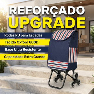 Carrinho de compras de 2 ou 3 portátil, fácil de usar para idosos subirem escadas Dobrável