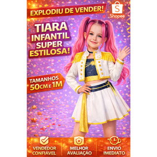 Design  Cosplay Trança de Cabelo Apliques Fantasia Tiara