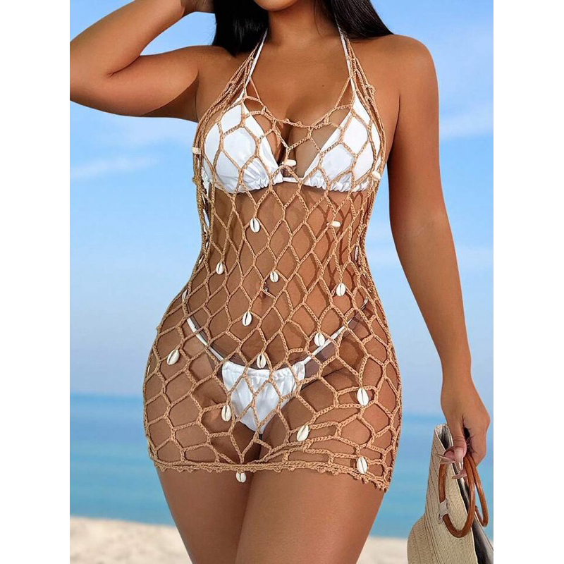 Vestido Curto Feminino Saída de Praia Sereia Sensual Moda Praia Festa Cruzeiro Resort