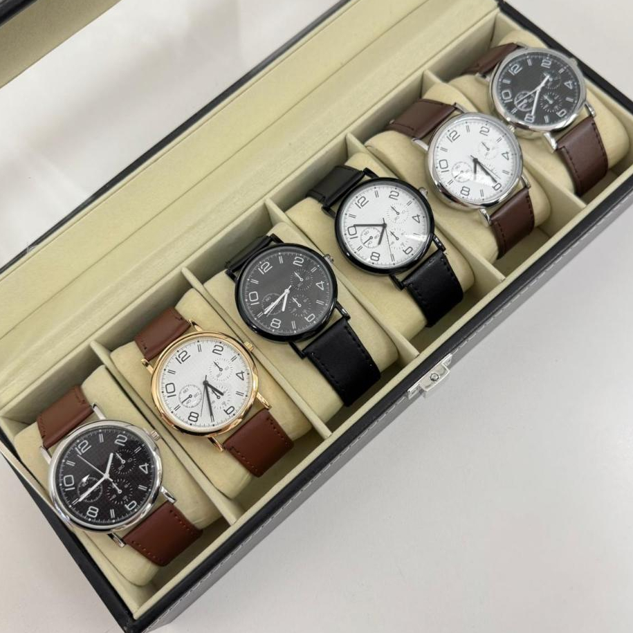 Relógio Couro Masculino Social Sintético Marrom/ Preto em Oferta na Shopee