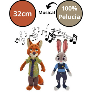 Pelúcia Zootopia 32cm Nick & Judy – Super Macia, Antialérgica, Personagens Oficiais Disney – Pronta Entrega em Oferta na Shopee