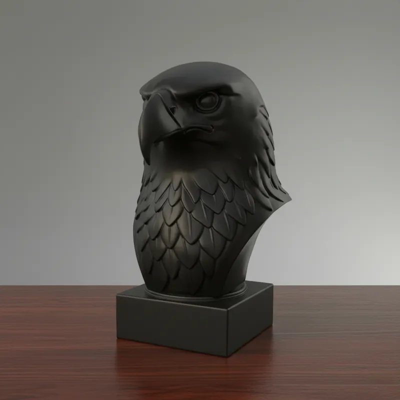 Águia Busto Decorativo Estátua Escultura Enfeite De Luxo