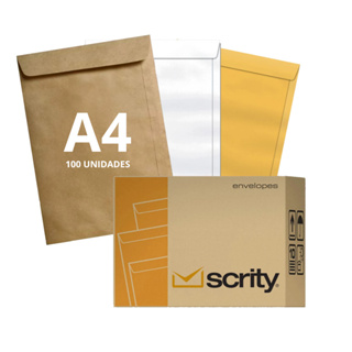 Envelope A4 Kraft 22x32cm 80g Pardo Curriculum Escritorio Branco Ouro em Oferta na Shopee