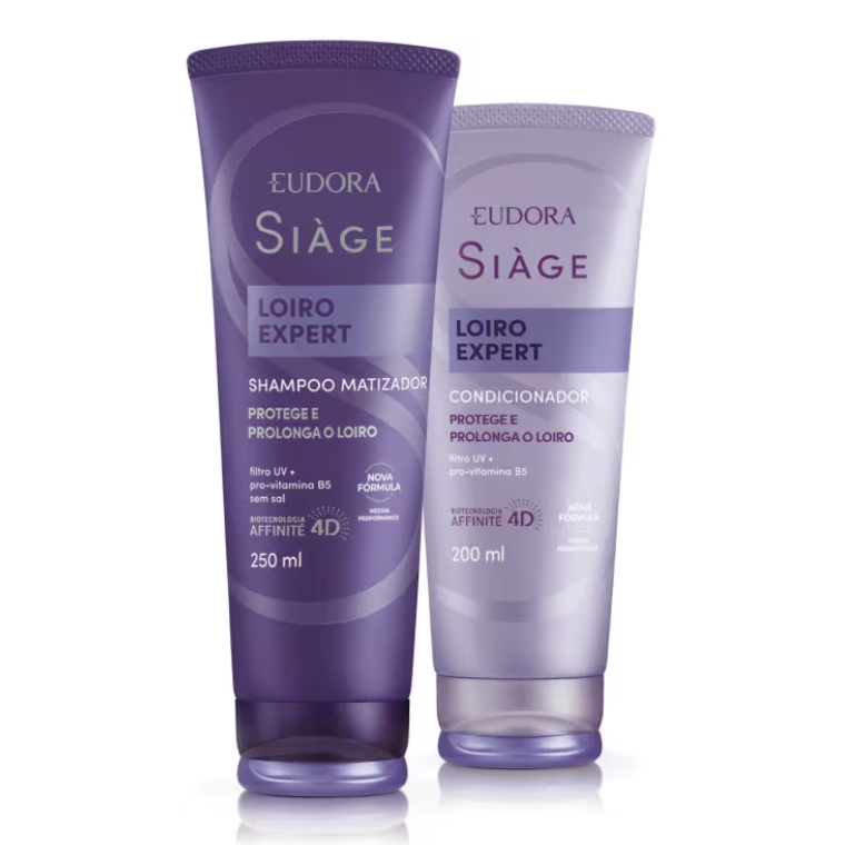 Combo Siàge Loiro Expert: Shampoo 250ml + Condicionador 200ml Eudora