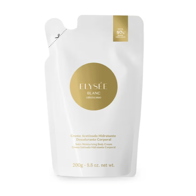 Refil Creme Desodorante Hidratante Corporal Acetinado Elysée Blanc 200g O Boticário