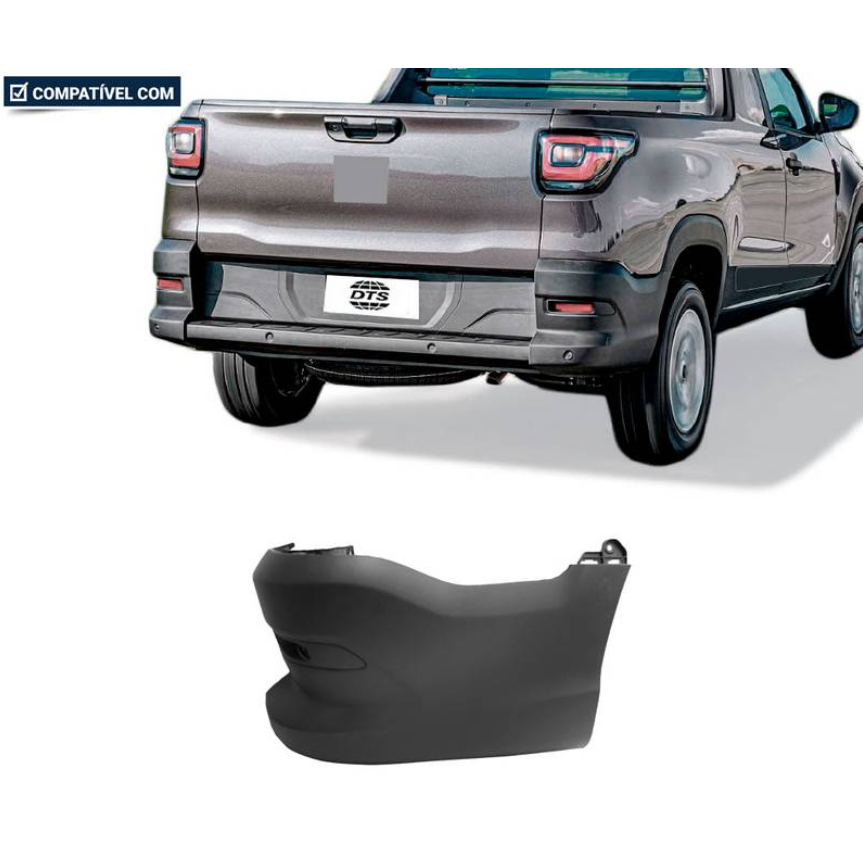Ponteira Polaina Para-choque Traseiro Strada 20 21 22 23 24 25 S/Sensor - Unidade ou Par