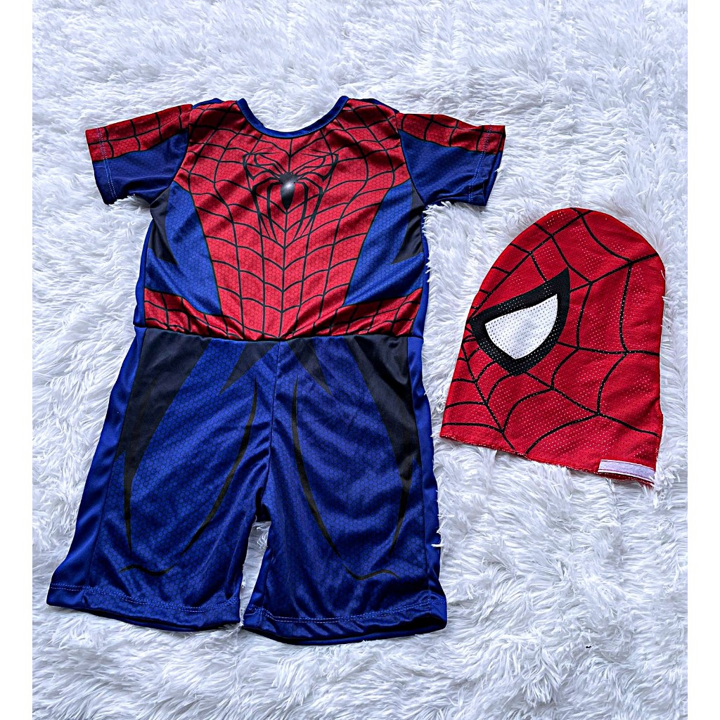 FANTASIA INFANTIL MÁSCARA TECIDO BRINDE PERSONAGEM FILME DESENHO ARANHA em Oferta na Shopee