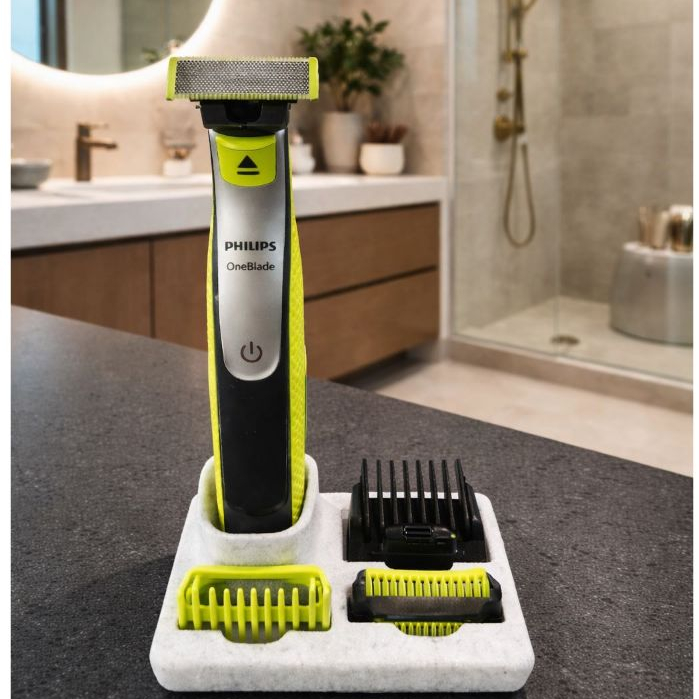 ✨ Porta Barbeador Elétrico Philips One Blade e Lâminas – Organizador de banheiro